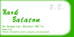 mark balaton business card